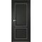 Купить Межкомнатная дверь экошпон винил Прадо черная молдинг золото глухая