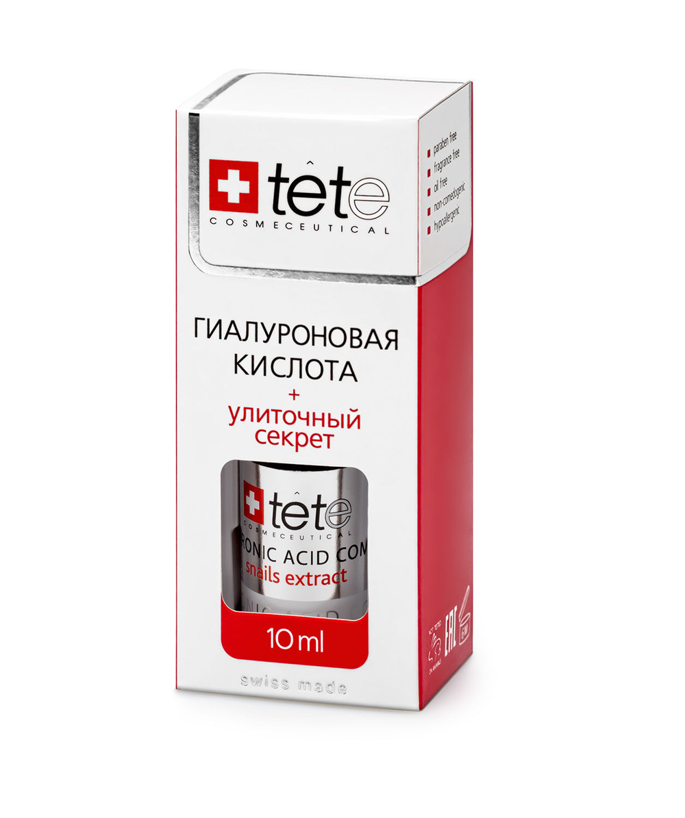 МИНИ Гиалуроновая кислота, улиточный секрет / TETe MINI Hyaluronic Acid + Snail Extract 10 ml