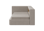 Диван-кровать Cube c нишей L (бежевый, рогожка)