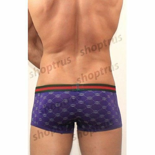 Мужские трусы хипсы фиолетовые Gucci Hip Boxer