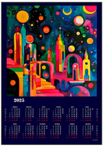 Дом среди звёзд. Серия: Иные миры — иные Галактики. Календарь-постер А1 в алюминиевой раме на 2025 год