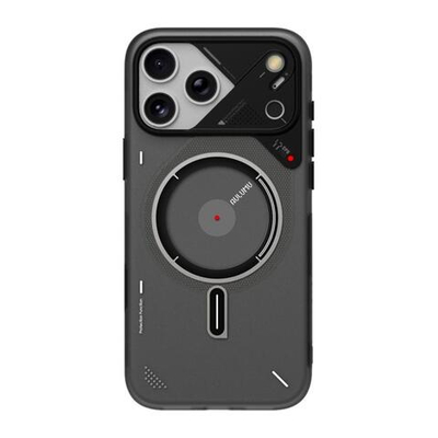 Прозрачный чехол MagSafe Aulumu A17 Frosted Case для iPhone 17 Pro Max Термополиуретановый чехол в футуристическом стиле с люминесцентным цветовым акцентом, защитой камеры, сенсорной накладкой для Контроллера камеры и теплорассеиванием в области процессор