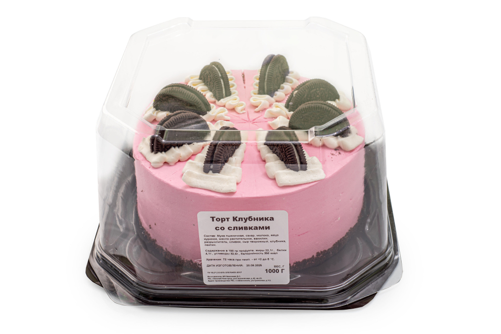 Торт "Клубника со сливками" 1 кг