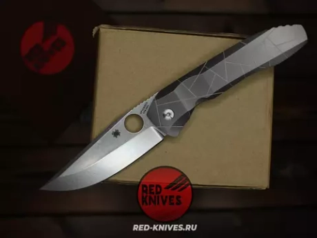 Реплика ножа Spyderco Nirvana - рукоять титан, сухарь, керамика в осевом