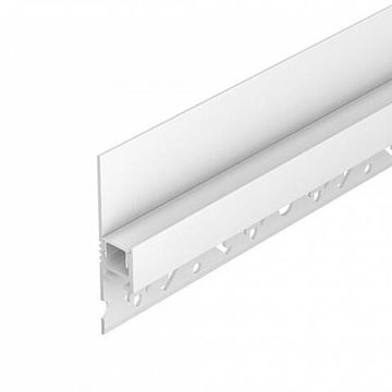 Алюминиевый профиль-плинтус 3м 041776 белый ARH-PLINTUS-50-FANTOM-3000 RAL7044 Arlight