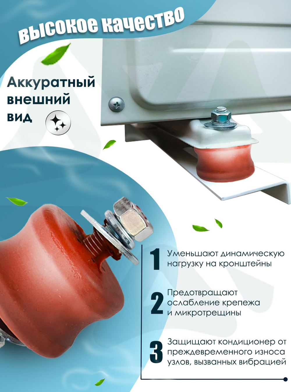 Виброопоры 4 шт, для наружного блока кондиционера до 120 кг