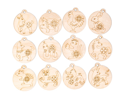 Заготовки для творчества "Елочные игрушки "Восточный календарь"