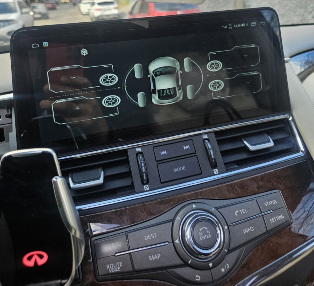 Магнитола для Infiniti QX56/QX80 2010-2019 (поддержка Bose, 360 и мониторов) - Carmedia HP-N1230 Android 12, 8ГБ-128ГБ, SIM-слот, CarPlay, 2K