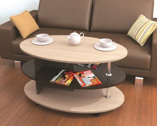 Стол журнальный КОНСУЛ-4 венге / дуб молочный