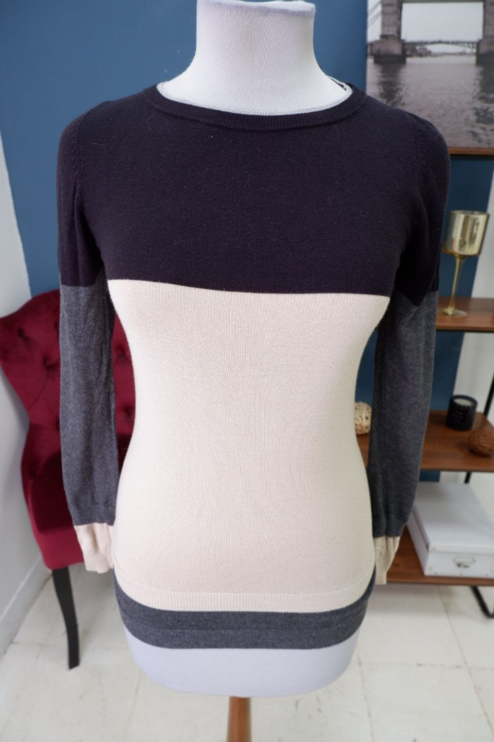 Джемпер комбинированный 40-42 размер