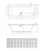 Акриловая ванна Cezares Plane 180x80 PLANE-180-80-49-W37 без гидромассажа