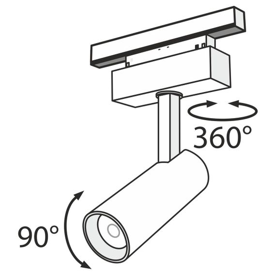 Трековый светодиодный светильник для магнитного шинопровода Maytoni Track Lamps TR019-2-10W3K-B