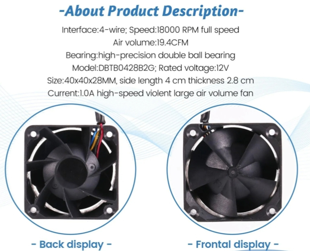 4028 12 В 1A DBTB0428B2G высокоскоростной серверный вентилятор