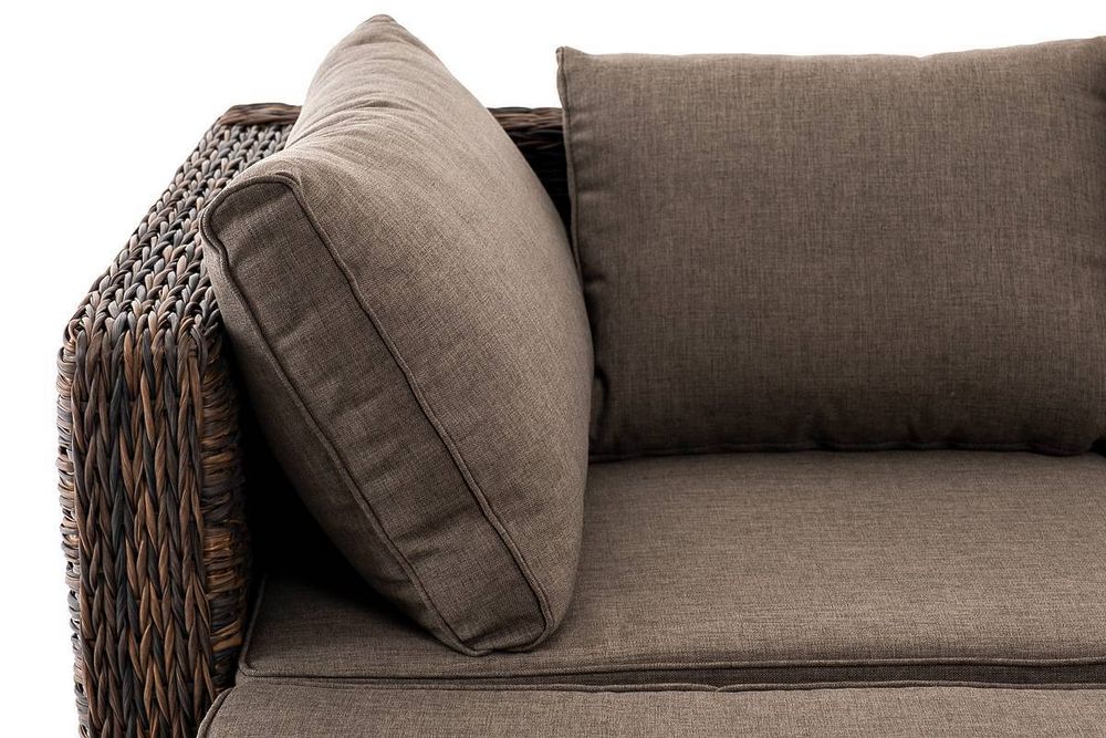 "Лунго" трансформирующаяся лаунж-зона из искусственного ротанга (гиацинт), цвет коричневый