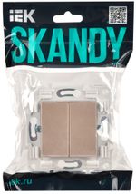 SKANDY Выключатель 2-клавишный перекрестный 10А SK-V06Sa песочный IEK