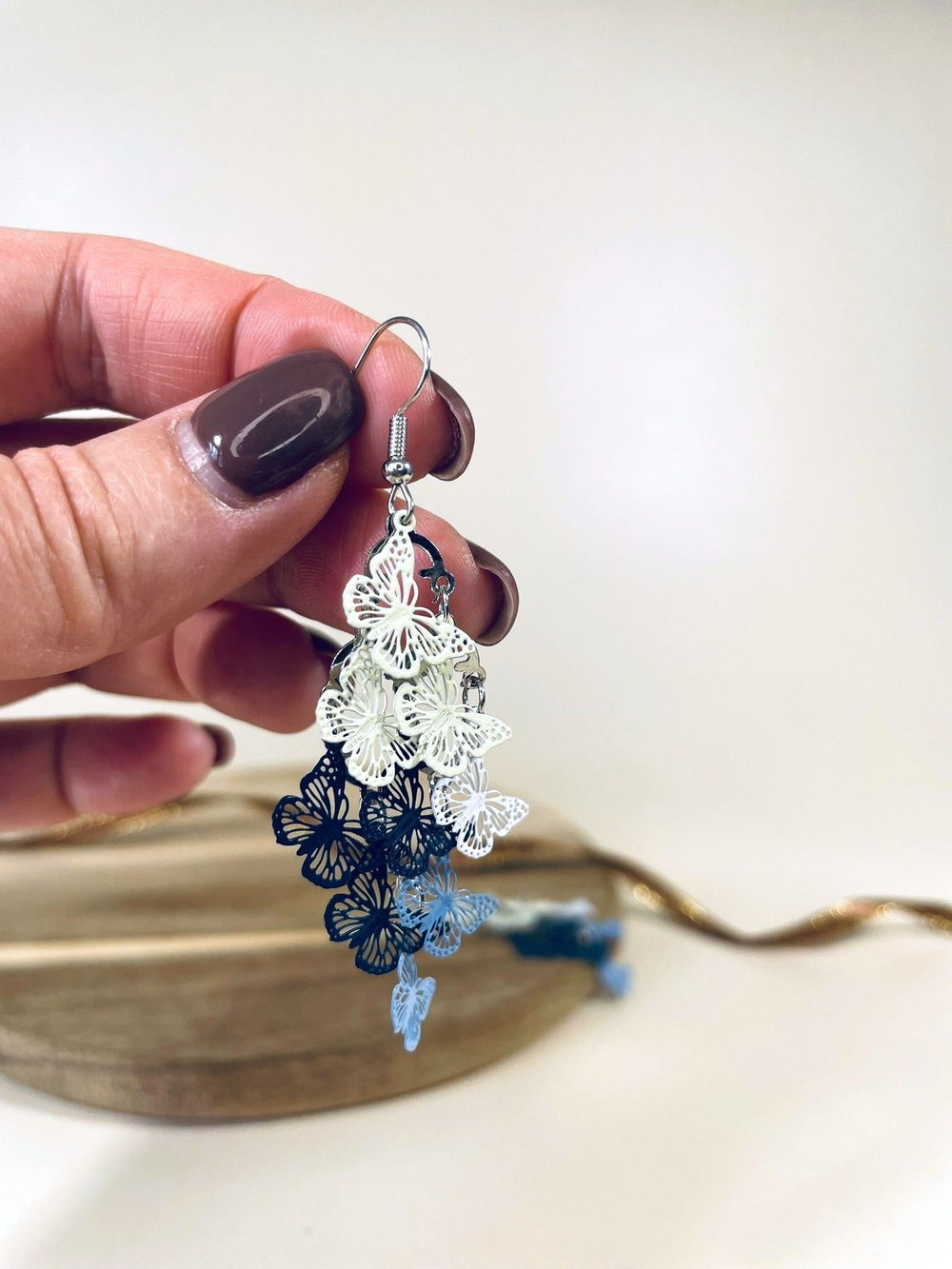 Серьги Полет бабочек