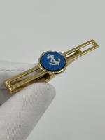 Зажим для галстука синий с якорем Stratton