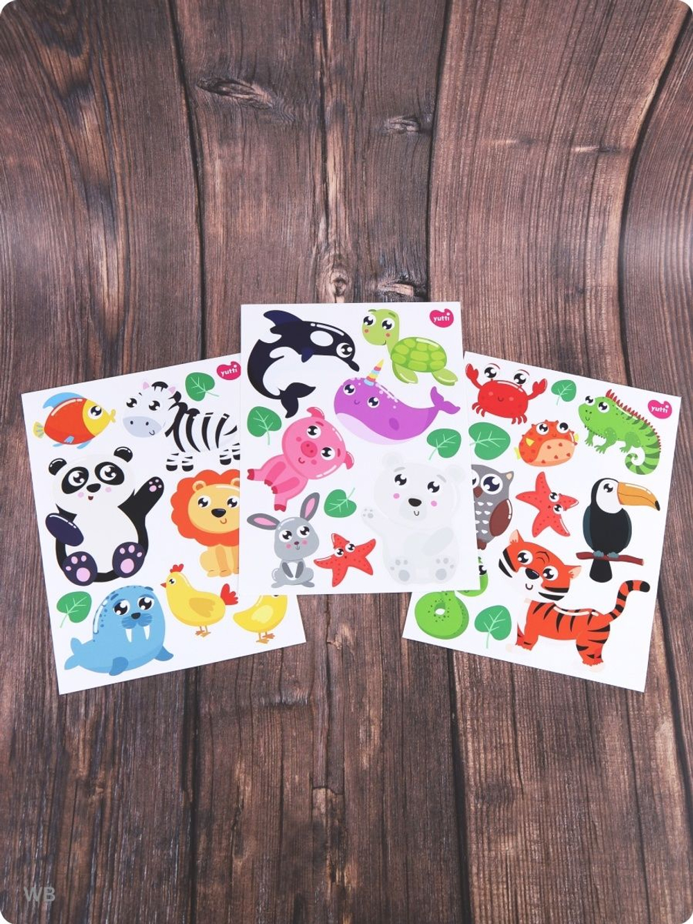 Набор наклеек для детей, стикеры с милыми животными
