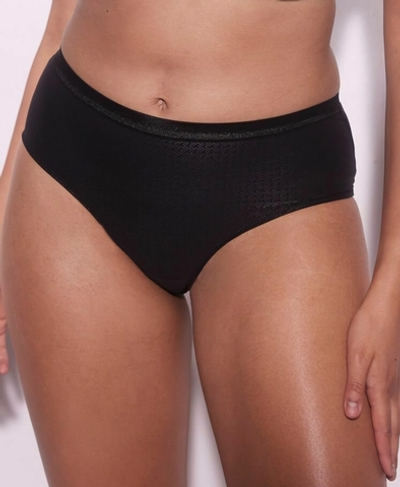 Черные трусики-слипы с завышенной линией талии Diamante (Размер: 44) (Цвет: черный)