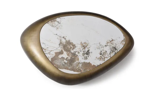 Журнальный столик Pebbles, 116х77 см, стекловолокно, керамика