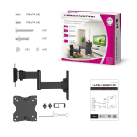 Кронштейн для ТВ наклонно,поворотный 13-27" Ultramounts UM861