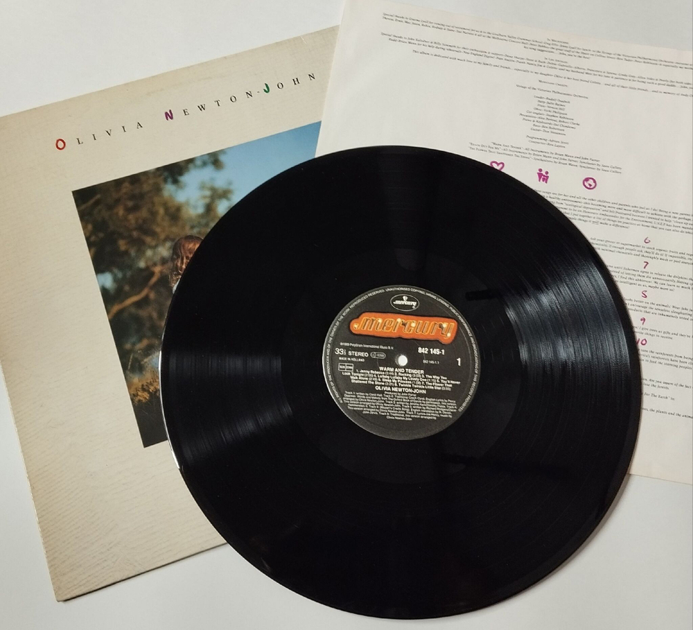 Винтажная виниловая пластинка LP Olivia Newton John Warm And Tender (Holland 1989)