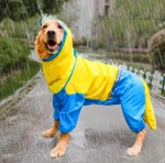 Дождевик для крупных пород собак «KOMFORT», цвет жёлто - голубой, р 5XL