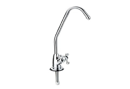 Кран F-07-2BC-L кран 7,5см,1/4" SILVER, с керамическим переключателем), R