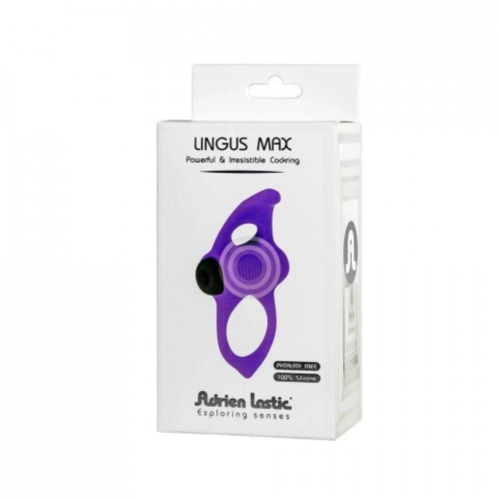 Эрекционное виброкольцо Lingus Max фиолетовое от Adrien lastic