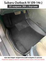 Передние автомобильные коврики ЭВА с бортами для Subaru Outback IV (09-14г.)