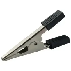 Зажим крокодил 48 мм черный 37258