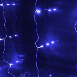 ULD-C3020-160-DTA BLUE IP20 Занавес светодиодный. 3х2м. 160 светодиодов. Синий свет. Провод прозрачный. TM Uniel