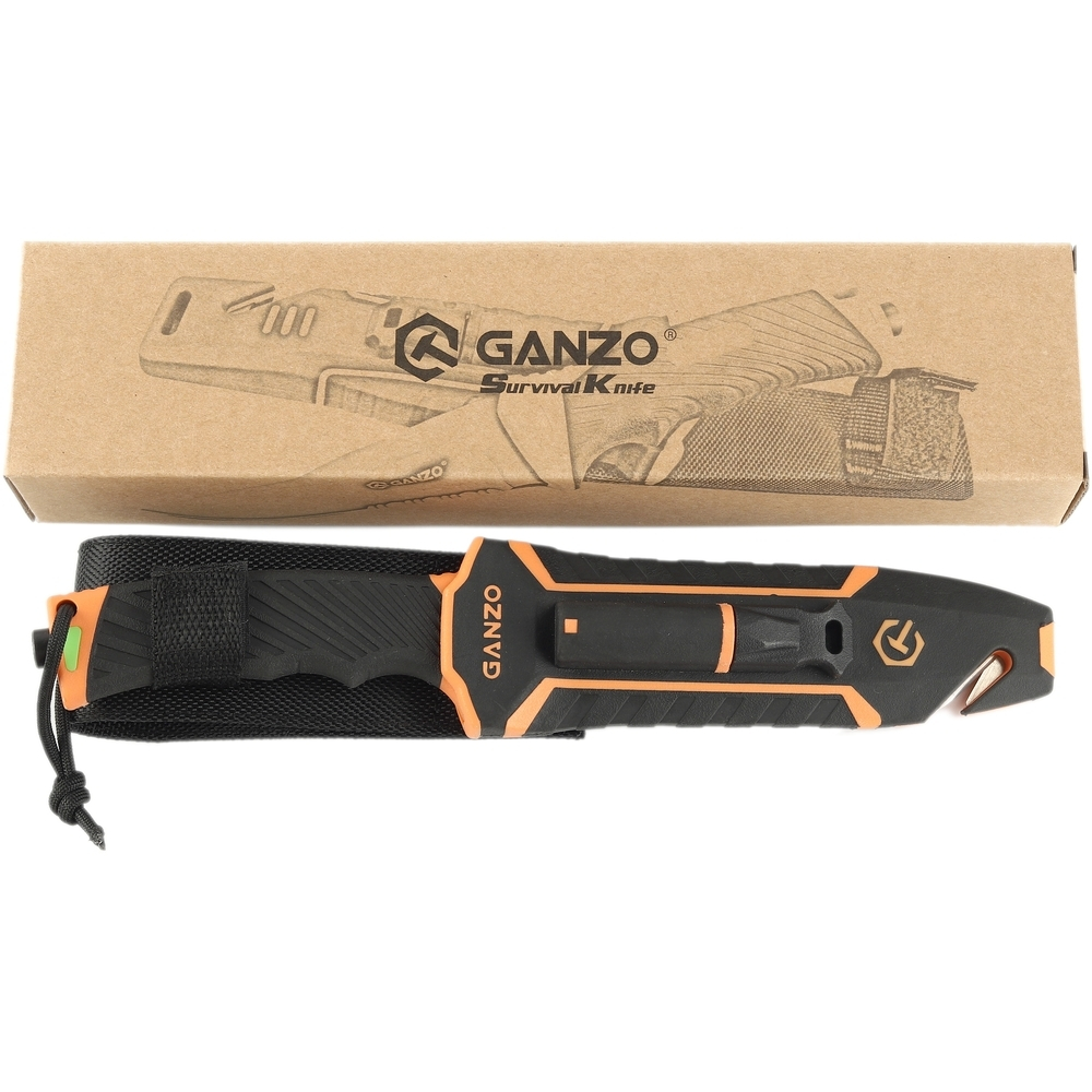 Нож Ganzo G8012V2 -OR c паракордом, G8012V2-OR
