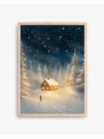 Постер новогодний 30х40 см декор на стену