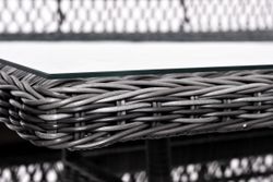 "Катания" обеденная группа плетеная на 6 персон, цвет графит