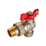 Кран шаровой угловой ROMMER - 1/2" (ВР/НР, ручка-бабочка)