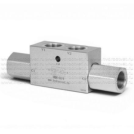 VRDE-G3/4 - Гидрозамок сдвоенный трубного монтажа G3/4