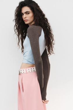 ZARA БРЮКИ С ЗАЩИПАМИ, МЯГКИЙ РОЗОВЫЙ