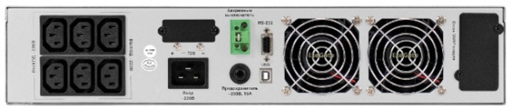 Источник бесперебойного питания Exegate PowerExpert ULS-2000.LCD.AVR.6C13.USB.RS232.SNMP.BC.2U