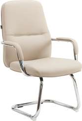 Кресло для посетителей Everprof Vesta CF Экокожа Бежевый