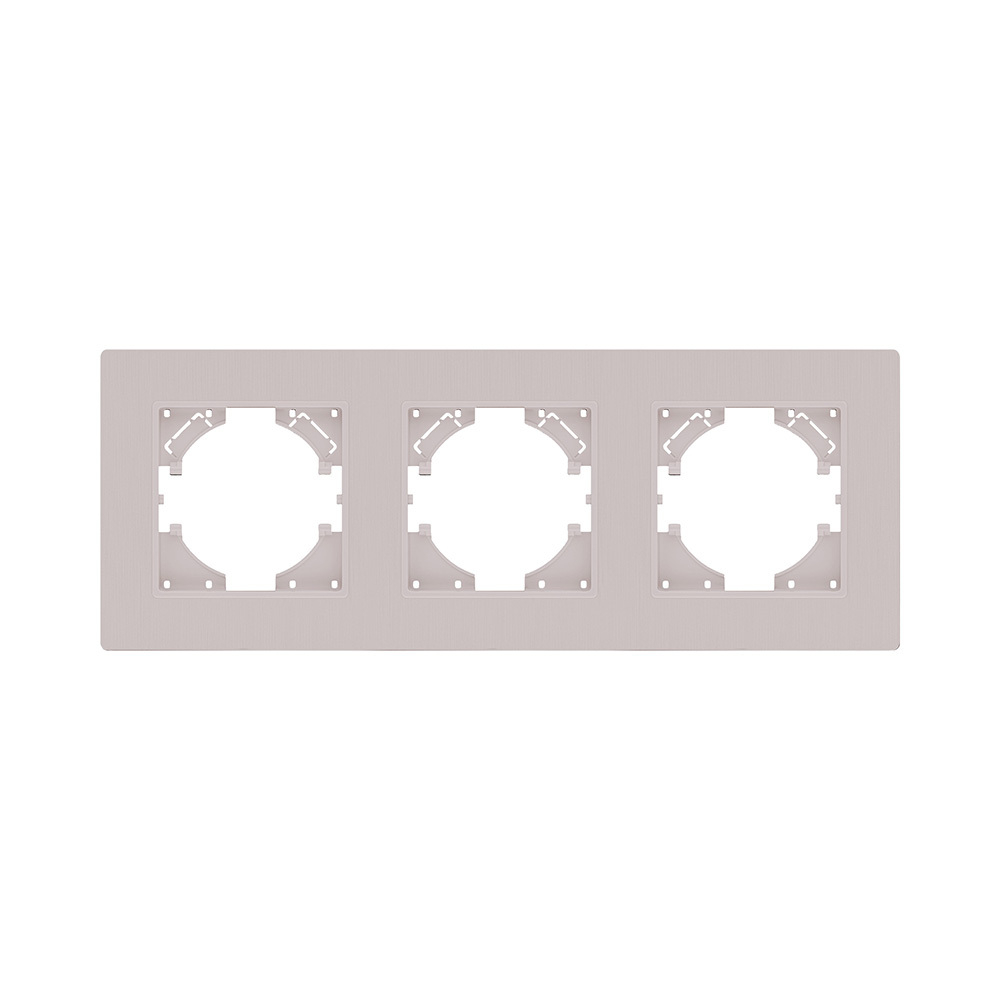 Рамка 3-постовая, кашемир матовый Kollinger Eleganz Plex EP3CM