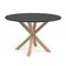 Стол Argo Ø120 см, черная столешница, светлые ножки