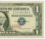 Банкнота США 1 доллар (серебряный сертификат) 1957A I 30199286 A. VF