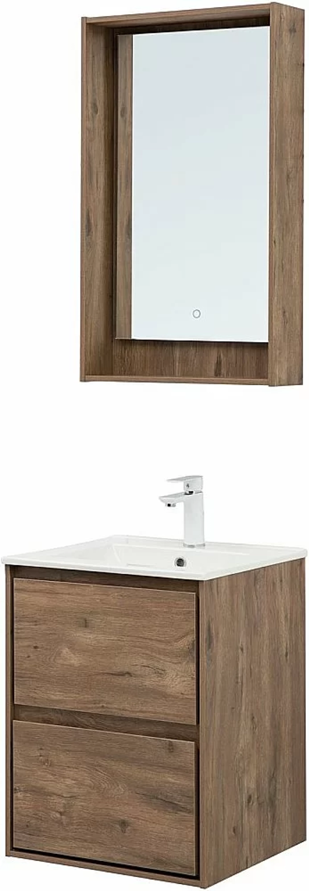 Тумба с раковиной Aquanet Милан 336376/303190 50 дуб рустикальный