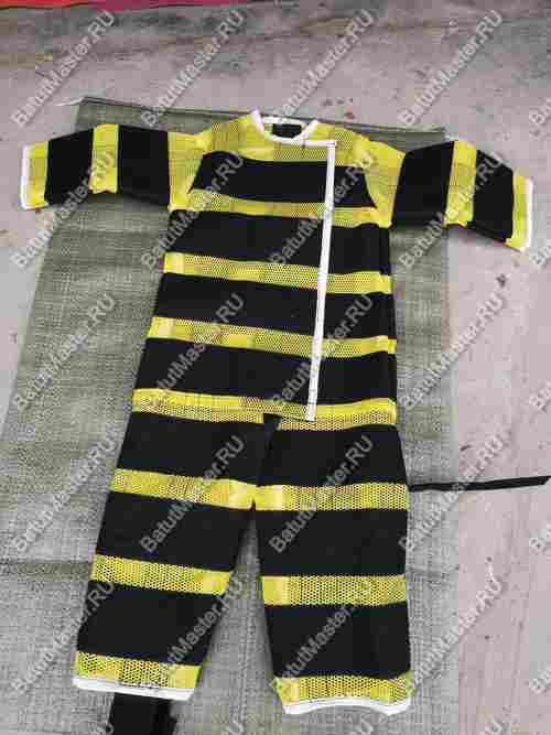 Липучий костюм желтый, размер М, для роста 1.3м-1.55 м