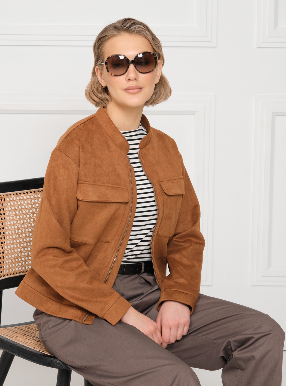 Бомбер женски АЛЕКСА (Коричнево-рыжий)