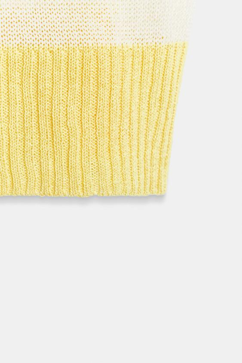 ZARA ТРИКОТАЖНЫЙ ТОП С КОРОТКИМ РУКАВОМ, РАЗНОЦВЕТНЫЙ
