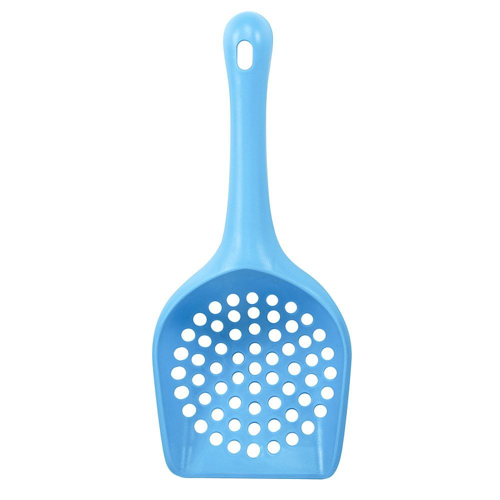 Совок для кошачьего туалета Triol с круглой ячейкой, голубой, 262*112*43мм