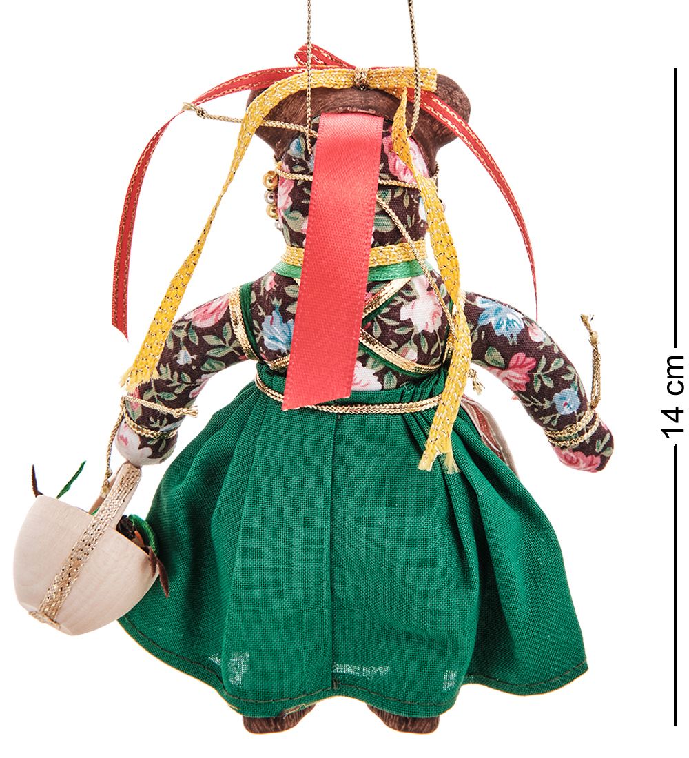 RK-873/3 Кукла подвесная «Медведица с корзинкой»