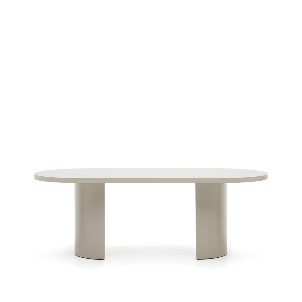 Стол La Forma (ex Julia Grup) Nealy из лакированного МДФ в отделке экрю, 200 x 100